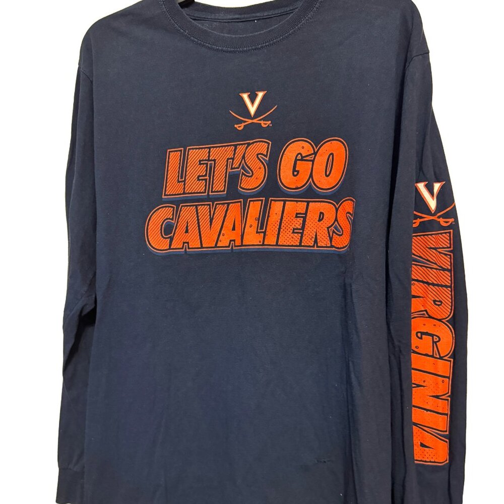 UVA University of Virginia Cavaliers Russell Athletic Long-Sleeve Tee Shirt, Med